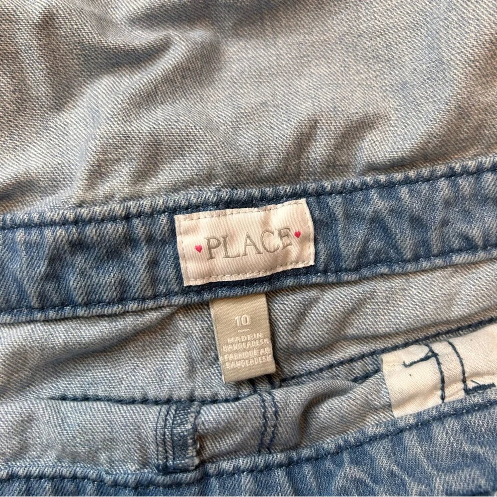 The Children's Place Girl’s Blue Denim Jeans Romper Overalls Sleeveless Size 10